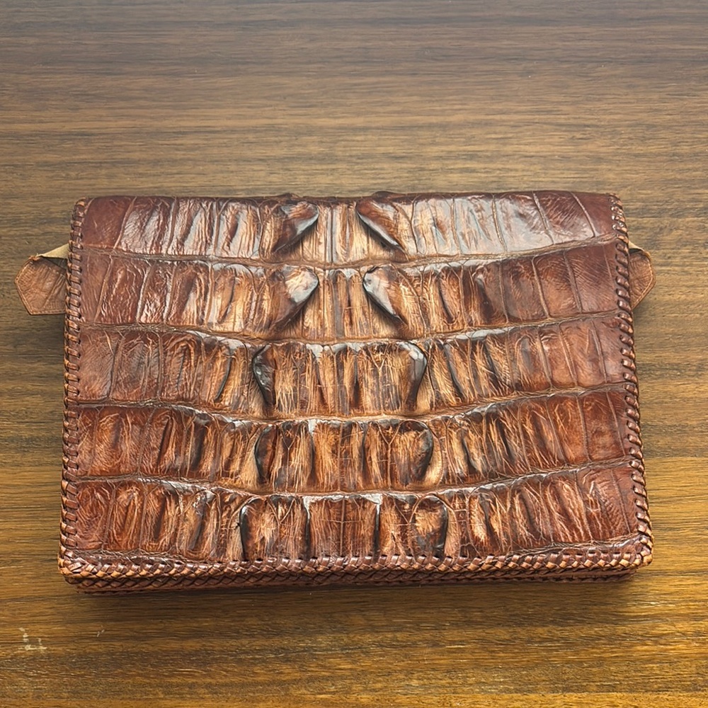 Vintage Genuine Crocodile Leather Clutch